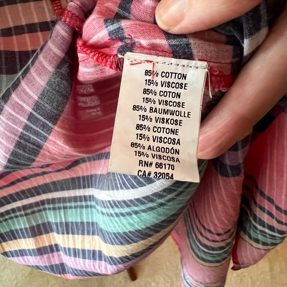 From Anthro. Long light cotton kimono - amazing color combo! - Picture 4 of 7